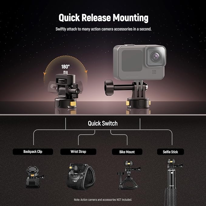 Neewer 6 in 1 Action Camera Mount Kit, Compatible - Image 3