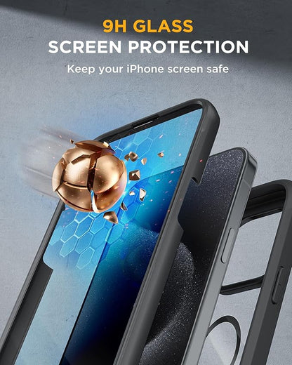 Miracase Magnetic for iPhone 15 Pro Max Case 6.7'' Full-Body Drop Proof Bumper - Image 3