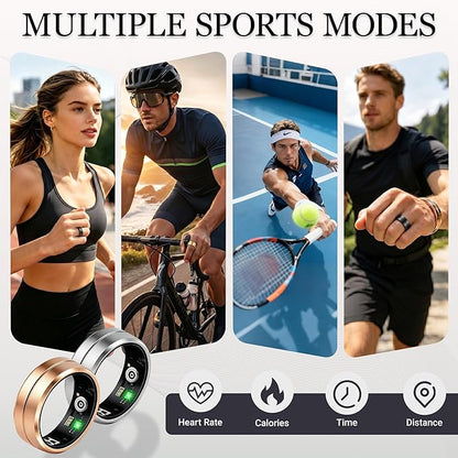 Smart Ring for Women Men, All-New Matte Scratch-Resistant Design, Health & - Image 3