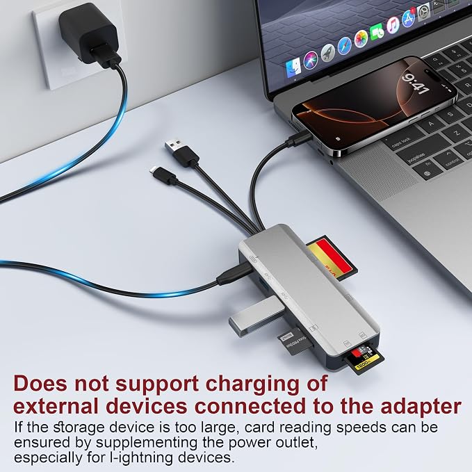 8in1 SD Card Reader, Aluminum Multi Memory Card Carrying Box - Image 6