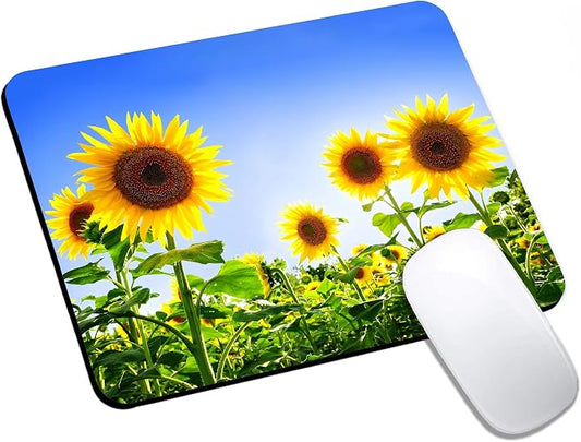Mouse Pad, Cute Sunflower Plants Floral Mouse Pads by HUOCAIREN