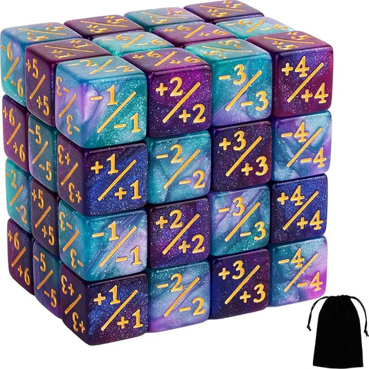 48 PCS MTG Counter Dice Magic The Gathering Counters Status Tokens Starry Sky by LAMJAM