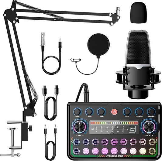 SINWE Podcast Equipment Bundle, Audio Interface by SINWE