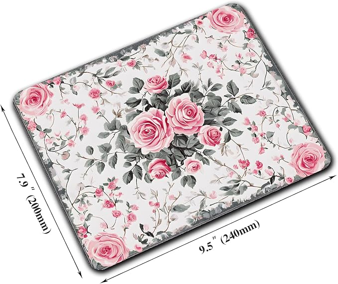 Vintage Flower Floral Custom Mouse Pad - Image 2