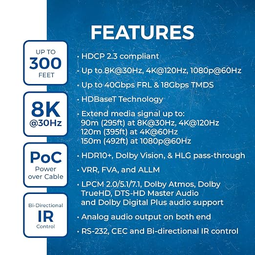 OREI 4K @ 120Hz HDMI Over Ethernet Extender Balun - Image 6