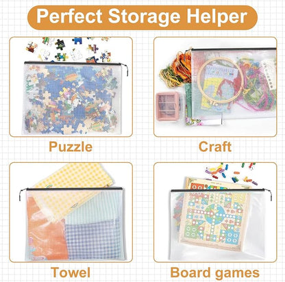 24pcs Mesh Zipper Pouch Puzzle Storage Bags A3 17x12 Inches Large File Bags - Image 6