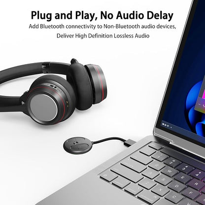 USB-C Bluetooth Adapter for PS5, Plug and Play, Wireless Audio Transmitter for - Image 2