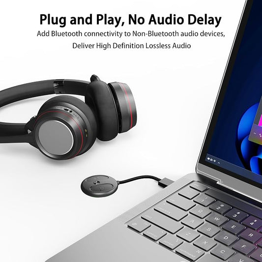 USB-C Bluetooth Adapter for PS5, Plug and Play, Wireless Audio Transmitter for - Image 2