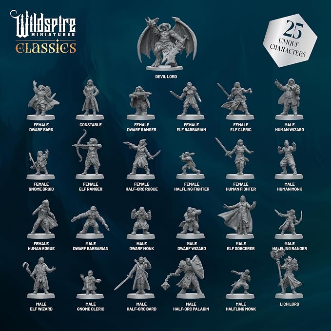 Classic Heroes - Mercenary Band I- 25 Paintable Characters - Image 3