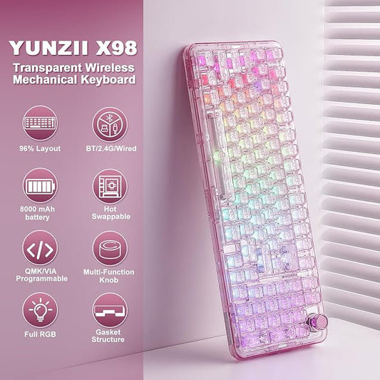 YUNZII X98 QMK/VIA Wireless Mechanical Gaming Keyboard - Image 2