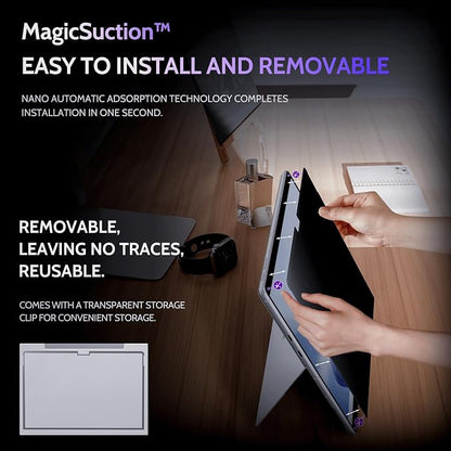 Privacy Screen for 13 Inch Surface Pro 11/10/9/8/X, MagicSuction™ Removable - Image 2