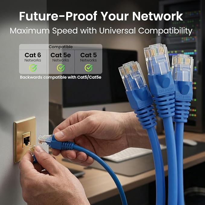 GEARit Cat 6 Ethernet Patch Cable 25 ft Blue - Image 9