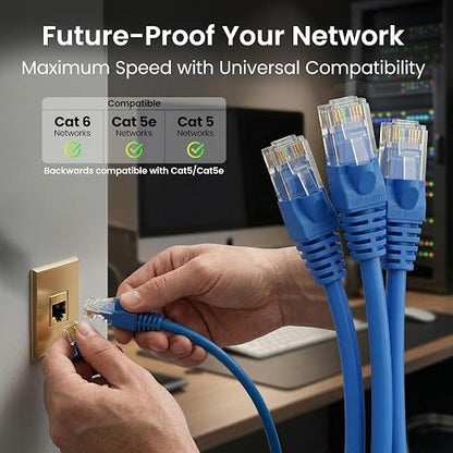 GEARit Cat 6 Ethernet Patch Cable 15 ft Blue - Image 9