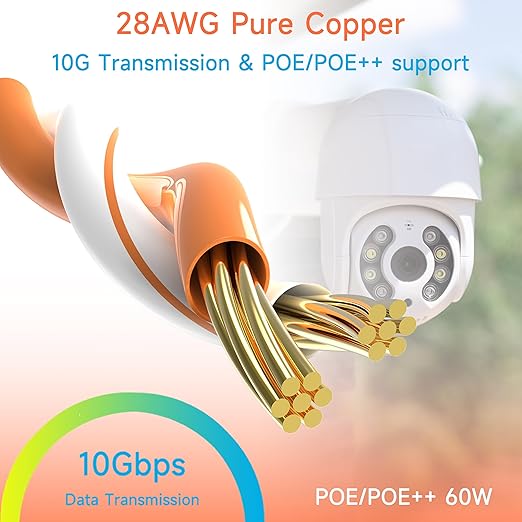 Cat6a Slim Ethernet Patch Cable 25ft Indoor & Outdoor, Flexible 10G Cat6 - Image 4