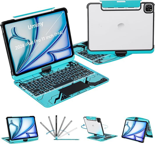 iPad Keyboard Case for 2024 M4 iPad Pro 11 inch, Magic Wireless Keyboard by Uminy