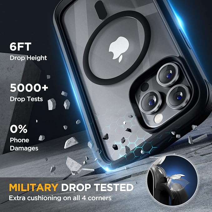 Miracase Magnetic for iPhone 14 Pro Case 6.1 inch, Upgrade Full-Body Clear - Image 5