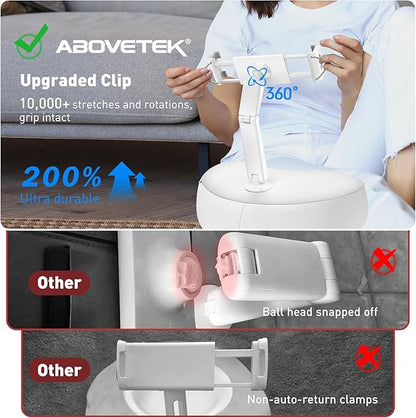 AboveTEK Tablet Pillow Stand for Bed, Hands-Free 360° Adjustable iPad Pillow - Image 7
