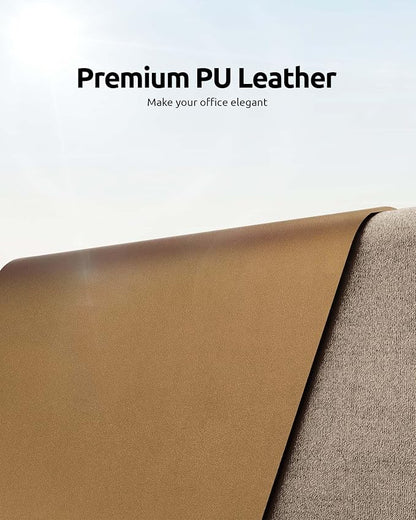 YSAGi Leather Desk Protector, Office Mat, Large Mouse Mat, Non-Slip PU Leather - Image 2