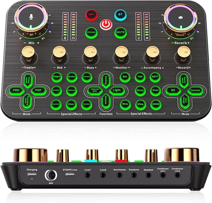 Facmogu K600 Gaming Audio Mixer, Streaming Audio Mixer by Facmogu