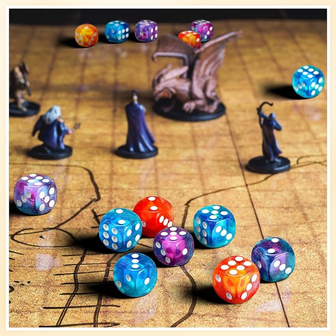 144 Pieces 12mm 6 Sided Mini Dice Set - Image 3