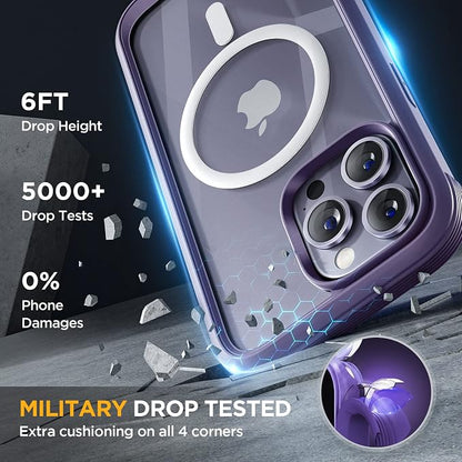 Miracase Magnetic for iPhone 14 Pro Max Case 6.7 inch, Upgrade Full-Body Clear - Image 5