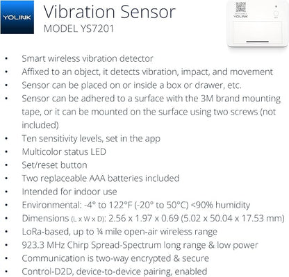 YoLink LoRa Smart Vibration Sensor & Hub Starter Kit: Hub & Smart Shock - Image 3