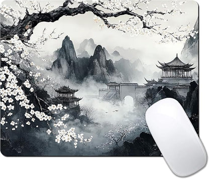 Japanese Aesthetic Landscape Painting Custom Mouse Pad by IMAYONDIA