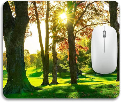 Beautiful Natural Scenery Forest Design Mouse Pad Mat Rectangle Non-Slip Rubber - Image 2