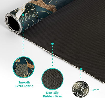 Fish Art Mouse Pad 31.5x11.8 Inch Japanese Gaming Full Desk Mousepad Extended - Image 8