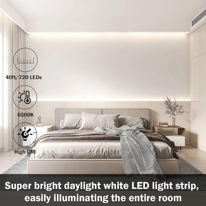 40FT White LED Strip Lights - Image 4