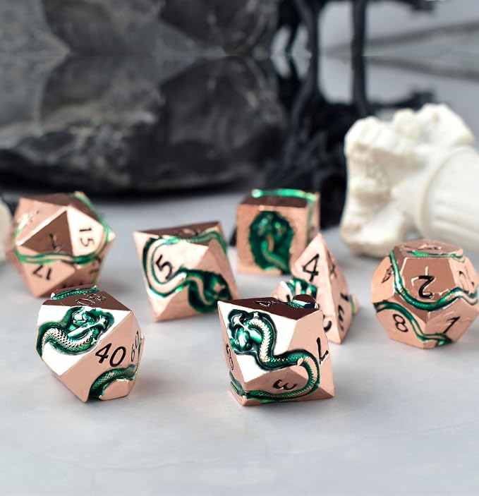 RULE DICE Serpent's Embrace Metal DND Dice Set - Image 3