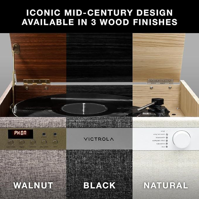 Victrola Century 6-in-1 Vinyl Record Player & Music Center – 3-Speed Turntable - Image 3