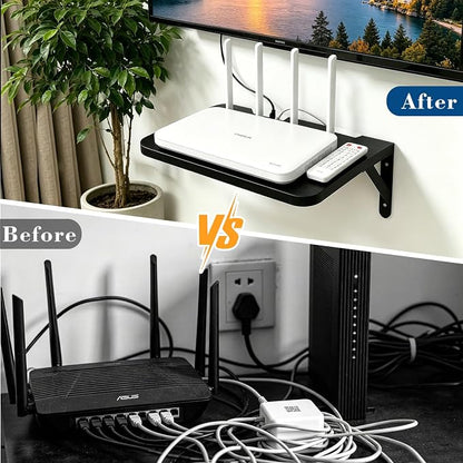 Floating Projector Shelf, Router Wall Mount Wood Shelf, Projector Mount Rack - Image 5