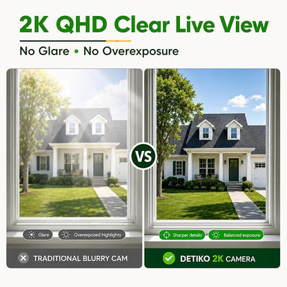 2K Window Camera, 5Ghz & 2.4Ghz WiFi Security Camera - Image 6