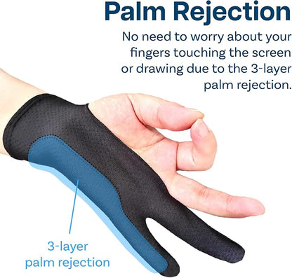 Drawing Glove for Digital Tablet and Sketching – by MMOBIEL – Model A 2-Finger - Image 3