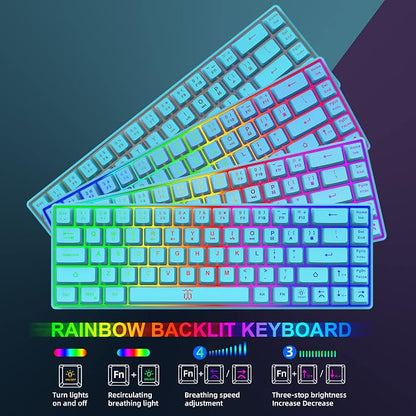 Snpurdiri 60% Wireless Gaming Keyboard and Mouse Combo, LED Backlit - Image 4
