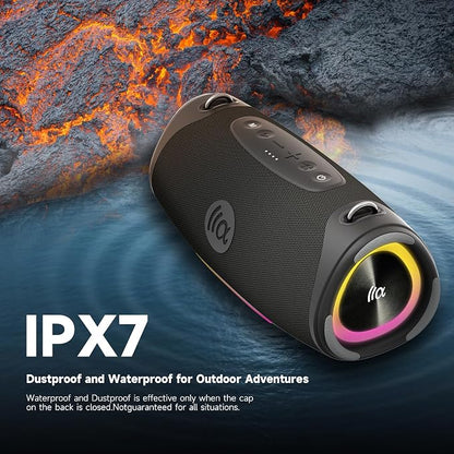 Portable Bluetooth Speaker, IPX7 Waterproof 80W Loud Stereo Sound Wireless - Image 4