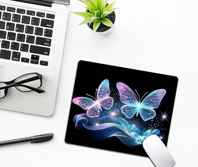 Blue Glitter Butterfly Mouse Pads - Image 6