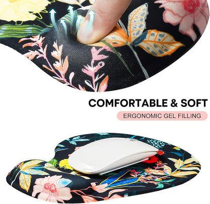 JIKIOU Mouse Pad, 2 Pack Ergonomic Mouse Pads - Image 4