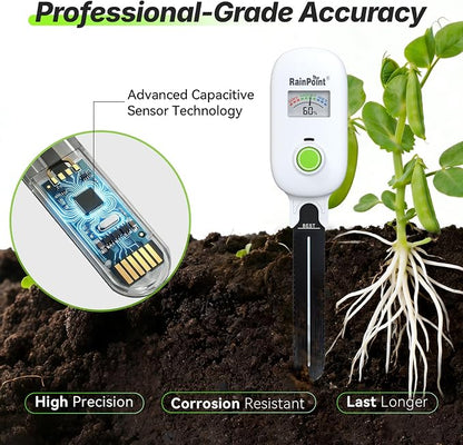 RAINPOINT Visual Gauge Digital Smart Wireless Plant Moisture Meter Kit - Image 7