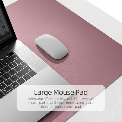YSAGi Desk Pad, Desk Mat, Dual-Sided Desk Pad, 31.5" x 15.7" Laptop Leather - Image 4