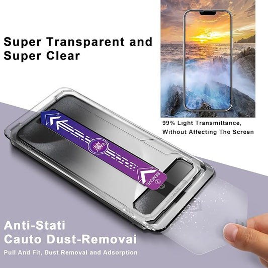 2 Pack Screen Protector for iPhone 13 Pro Max/iPhone 14 Plus, 9H Tempered Glass - Image 2