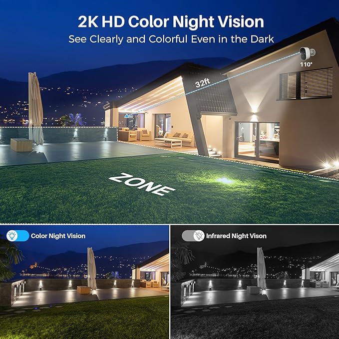 MaxiViz Security Cameras Wireless Outdoor, Battery Powered Cameras - Image 2