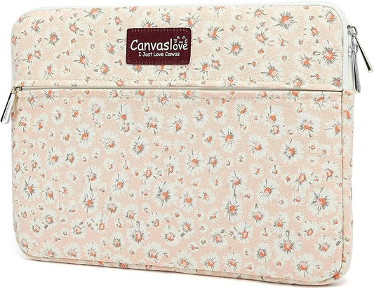 Canvaslove Pink Chrysanthemum Laptop Sleeve Case Bag Cover by Canvaslove