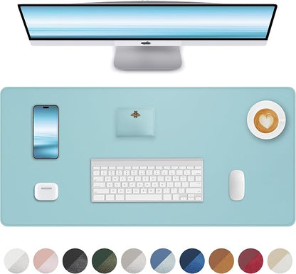Leather Desk Pad Protector, Mouse Pad, Office Desk Mat, Non-Slip PU Leather by AFIING