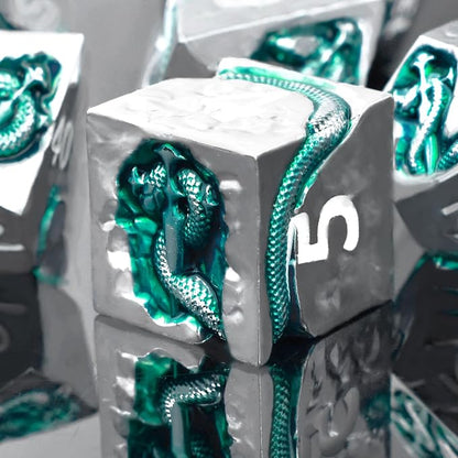 RULE DICE Serpent's Cunning Metal DND Dice Set by RULEDICE