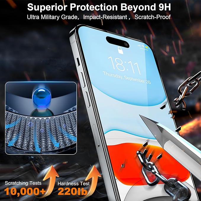 2 Pack Screen Protector for iPhone 16 Plus, Durable and Drop-Proof - Image 4