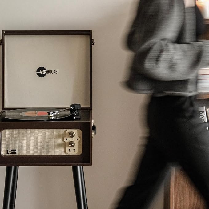 Arkrocket Discovery II 3-Speed Bluetooth Record Player Retro Console Turntable - Image 5