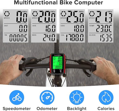 Bike Computer and Bicycle Odometer Wired MPH KM/H Bike Speedometer - Image 6