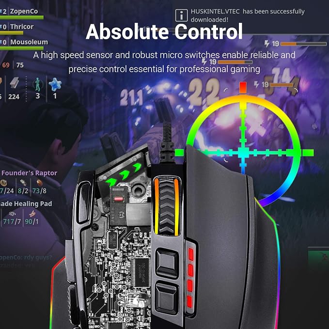 Redragon M801 Gaming Mouse, RGB PC Gaming Mouse MMO - Image 4